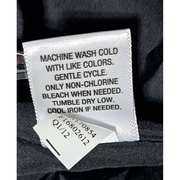 Merona Womens Black & Gray Abstract Print Ruffle Dress Size 4X Polyester Short S - Picture 13 of 13